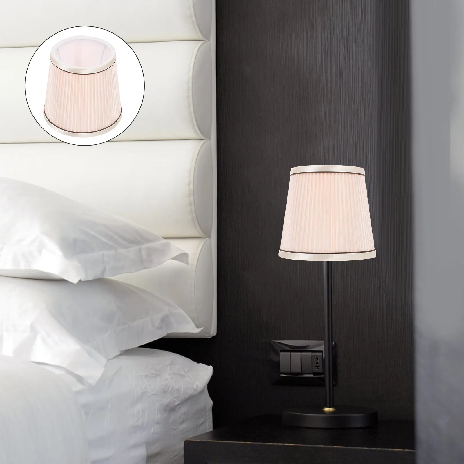 

1 шт. тканевый абажур в скандинавском американском стиле, современный простой светильник для домашнего декора, комнаты, спальни, теплого освещения