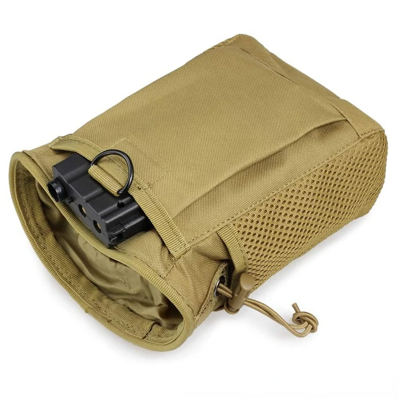 Tactical Molle Drawstring Magazine Dump Pouch Adjustable Military Utility Belt Fanny Hip Holster Bag Outdoor Ammo Storage Pack