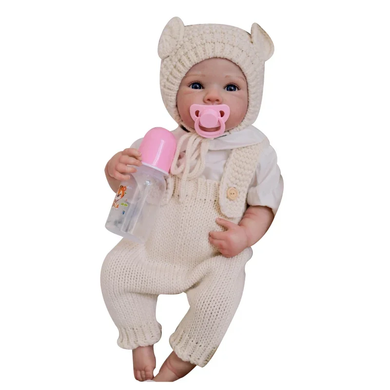

NPK 19'' Handmade Hand-Detailed Paint Hair Full Vinyl Body Reborn Bettie Girl Lifelike Real Newborn Baby Doll