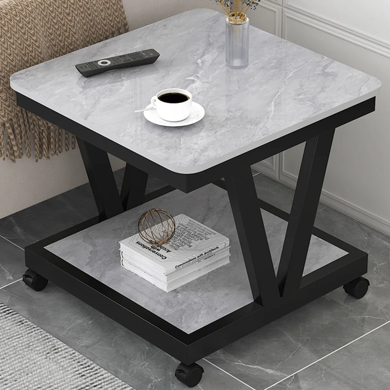 

Design Modern Side Table Luxury Metal Iron Gold Balcony Small Side Table Round Nordic White Mesa Centro Salon Bedroom Furniture