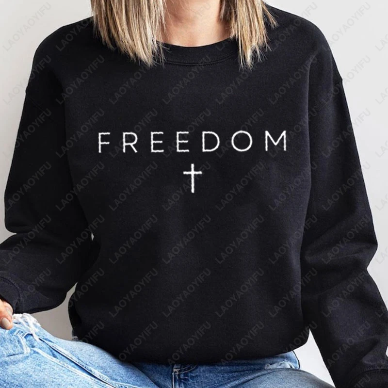 

Толстовка Charlie Kirk Freedom Christian Faith с крестом и графическим принтом, топы с длинными рукавами для мужчин и женщин, универсальный пуловер в простом стиле