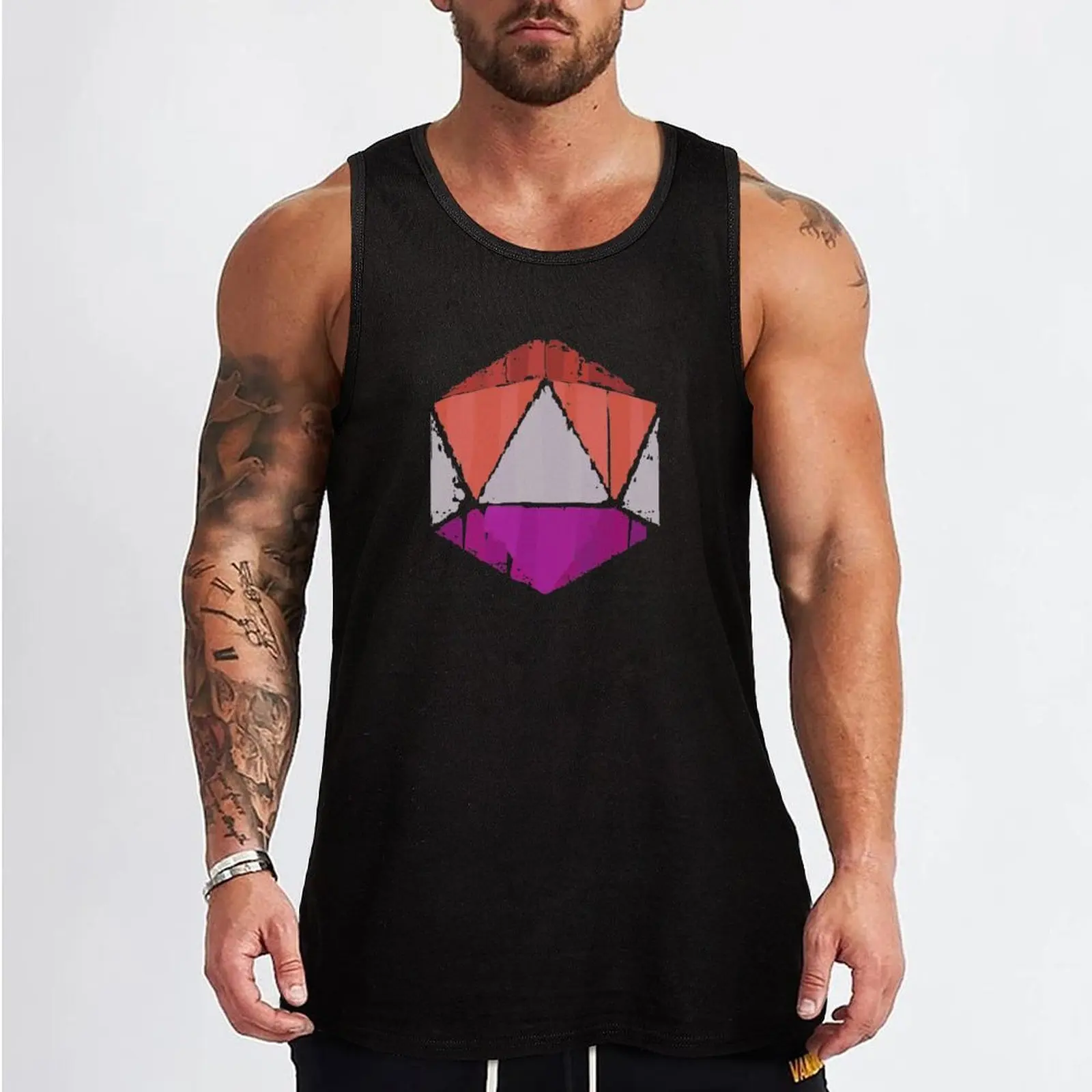 Life Is Strange True Colors Steph Lesbian D20 Distressed Tank Top Summer Print Tank Top Beach Graphic Sleeveless Top view 2
