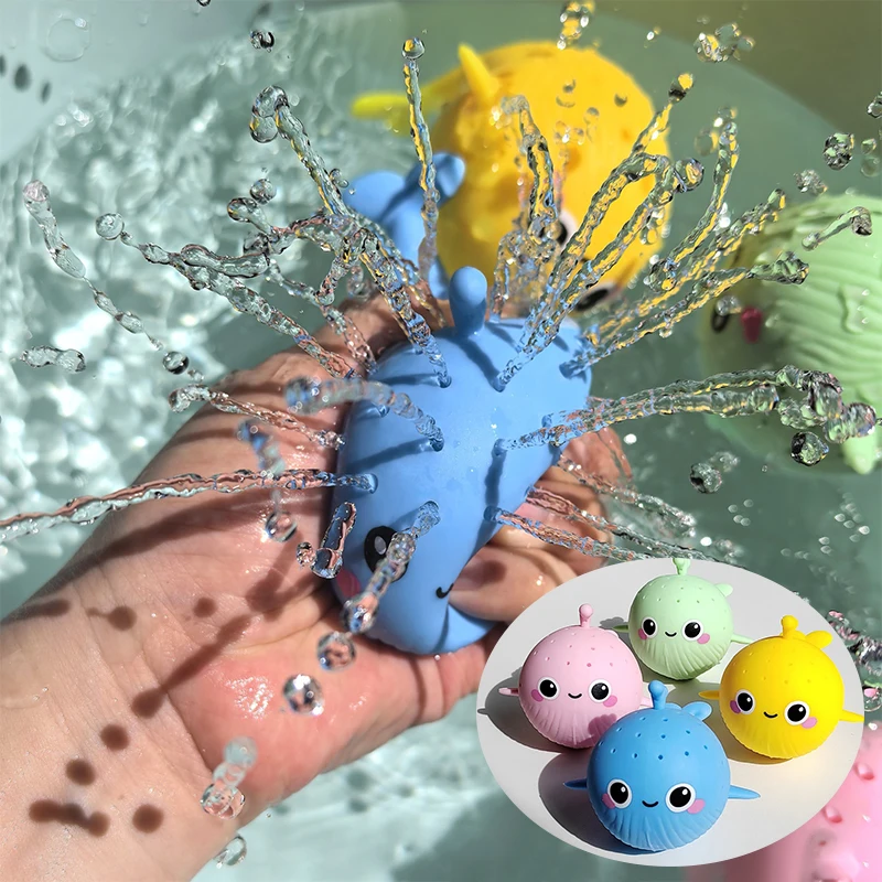 1 قطعة امتصاص الماء الإسفنج الحوت الضغط لعبة لتخفيف الضغط حمام الطفل اللعب الصيف السباحة اللعب الدعائم المياه للأطفال