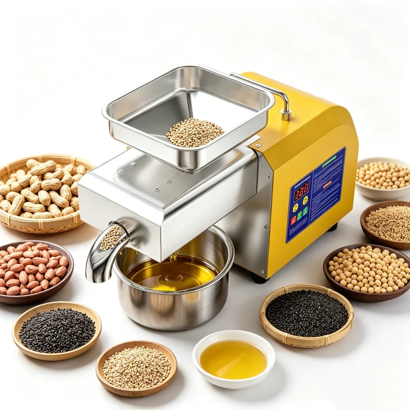 Home Commercial Automatic Oil Press Machine Stainless Steel Press Oil Extractor For Peanut Sesame S Walnut Rapeseed Olive