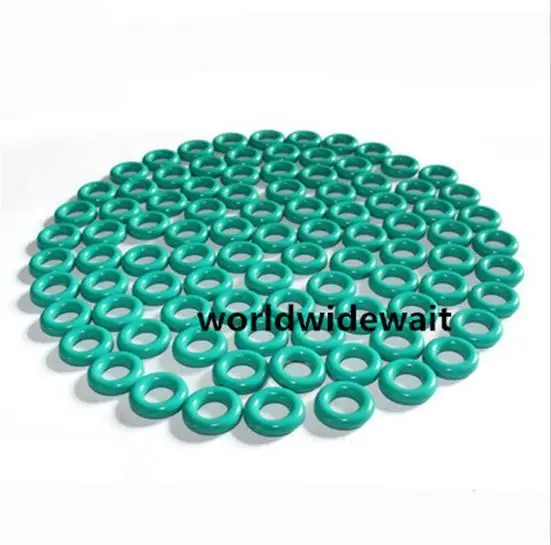 

50 шт., уплотнительные кольца из фторкаучука зеленого цвета, 4/5/6/7/8/9/10 мм, наружный диаметр x 1,5 мм