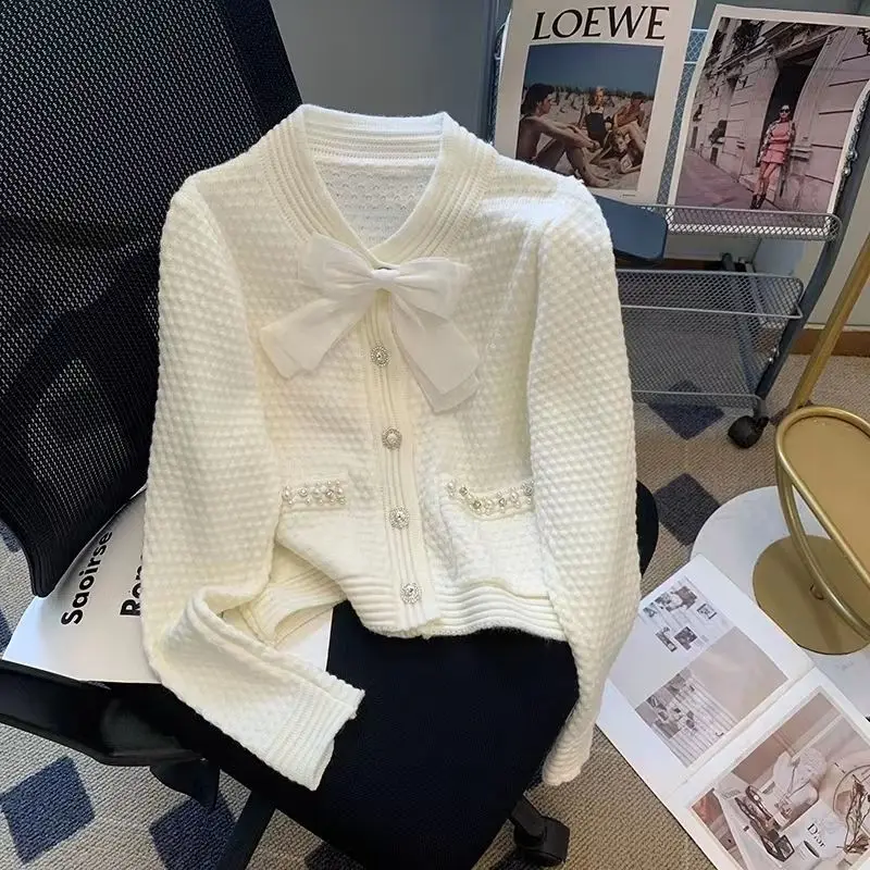 

Short Round Neck Sweater Jacket for Women Loose Autumn and Winter New Japanese Style Knitted Cardigan