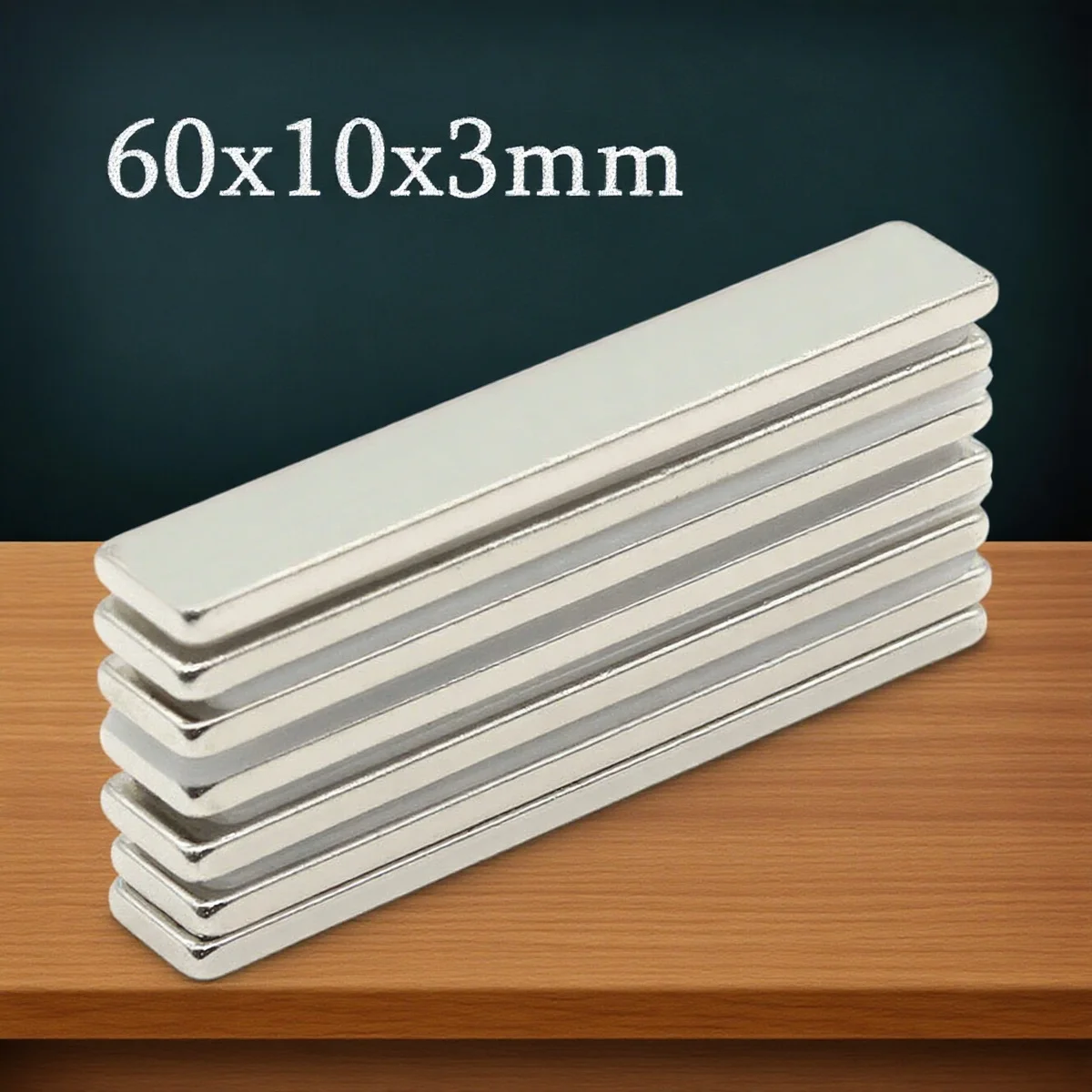 

60x10x3MM Toolbox Magnets for Garage, Desktop - Scratch-free Fixing for Engineers to Hold Tools, Parts, Clips & Tidy Spaces