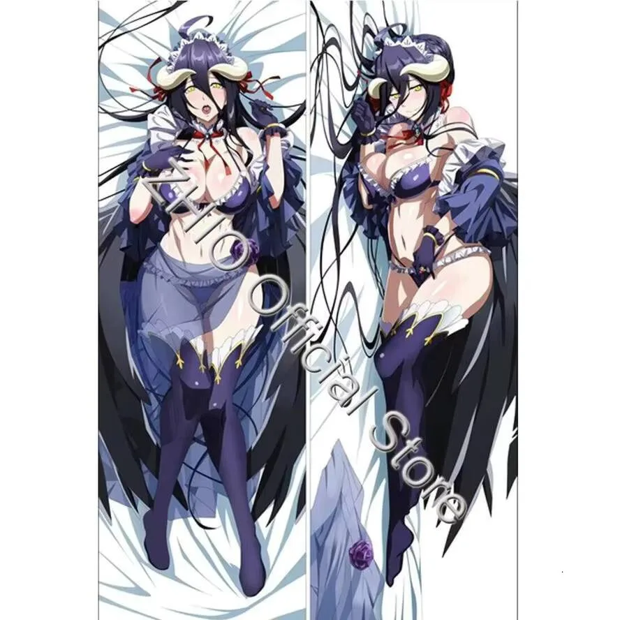 

Waifu OVERLORD Albedo Dakimakura 2-сторонний принт Подарочная петля Аниме Подушка для тела Наволочка Чехол Декор кровати