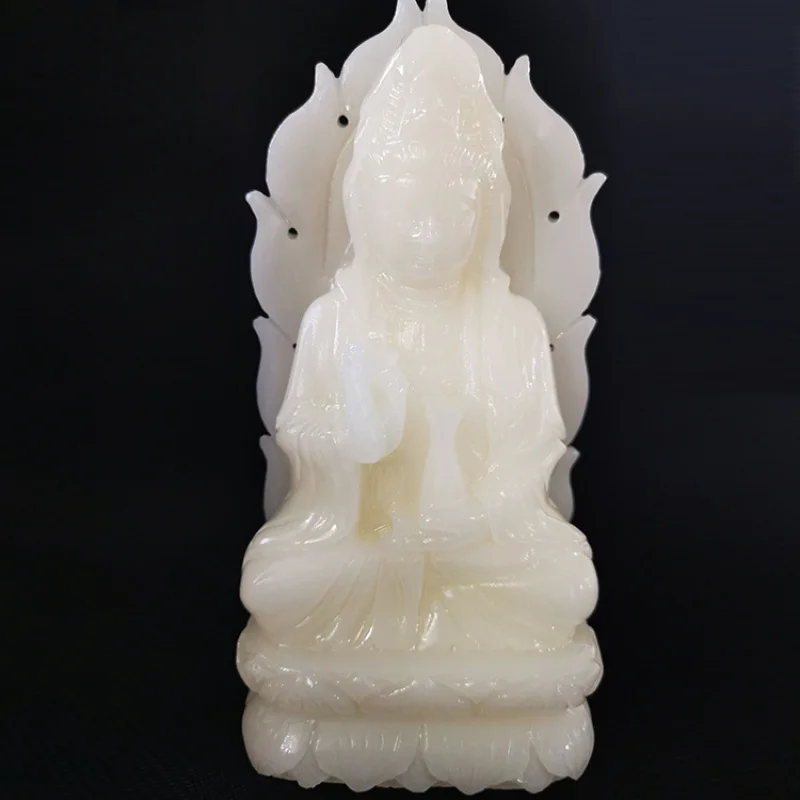 

Afghan White Jade Guanyin Ornament White Jade Guanyin Home Gift Jade Ornament