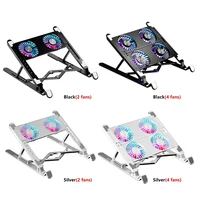 Laptop Cooling Pad with 2/4 Fans Foldable Notebook Stand RGB Silent Gaming Laptop Cooler Fan 7 Height for 11-17.3 Inch Notebook - Image 2