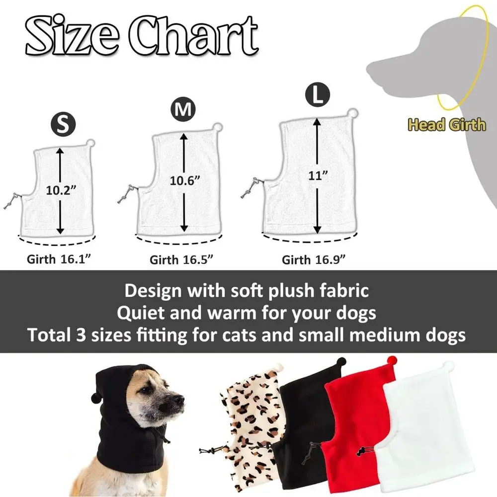 لطيف غطاء رئيس الكلب تهدئة غطاء للأذنين الكرتون الضوضاء واقية قبعة الحيوانات الأليفة الدفء القلق الإغاثة جرو كاب