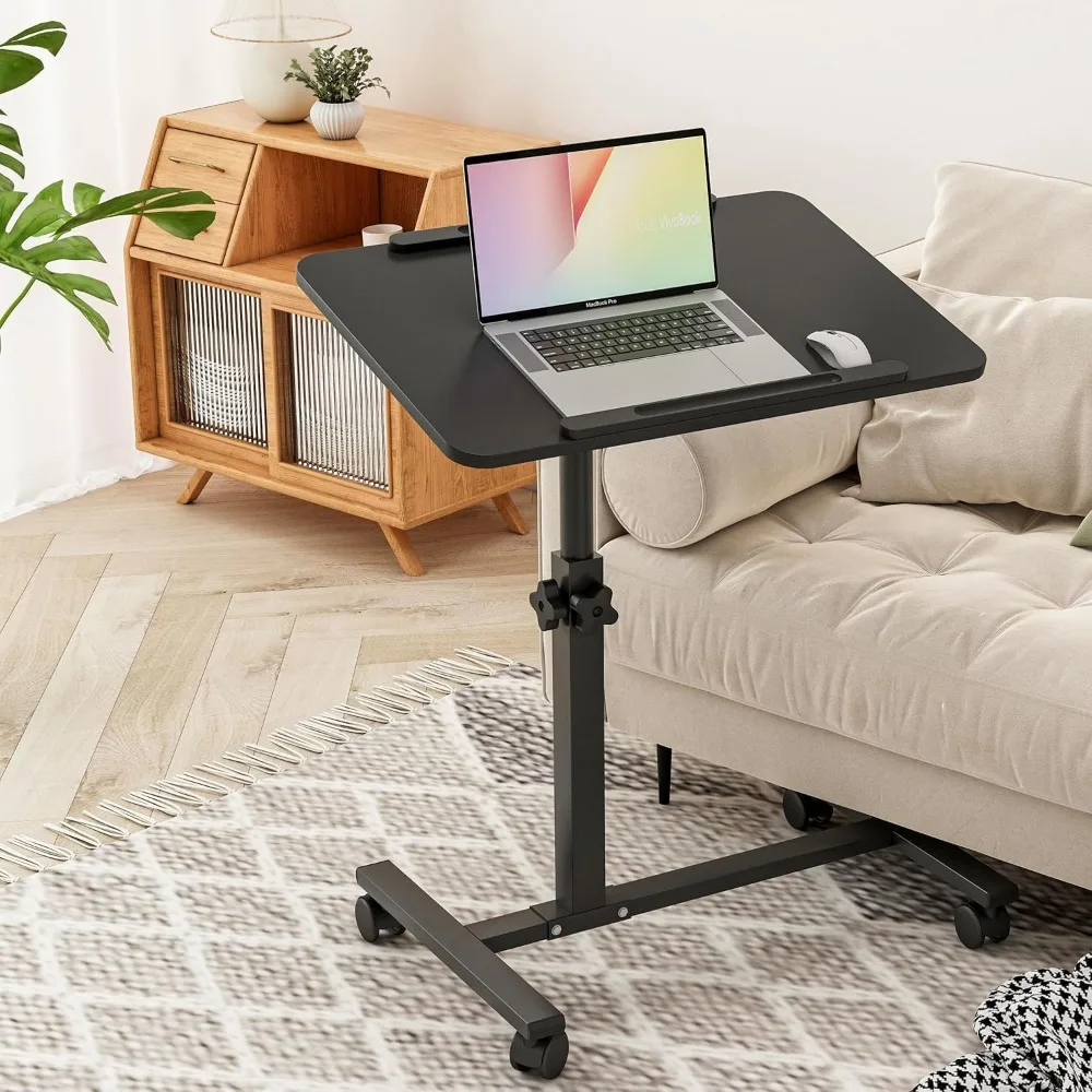 

Adjustable Height Portable Laptop Desk with Wheels for Couch Bedside Hospital Use