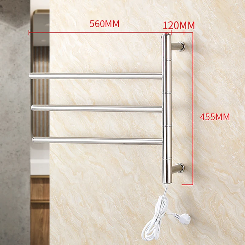 Imagem -06 - Cremalheira de Toalha Elétrica 304 Casa Inteligente 45 °c Temperatura Constante 5min Rápido Aquecido Aquecedor Toalha Trilho 110v 220v Aço Inoxidável
