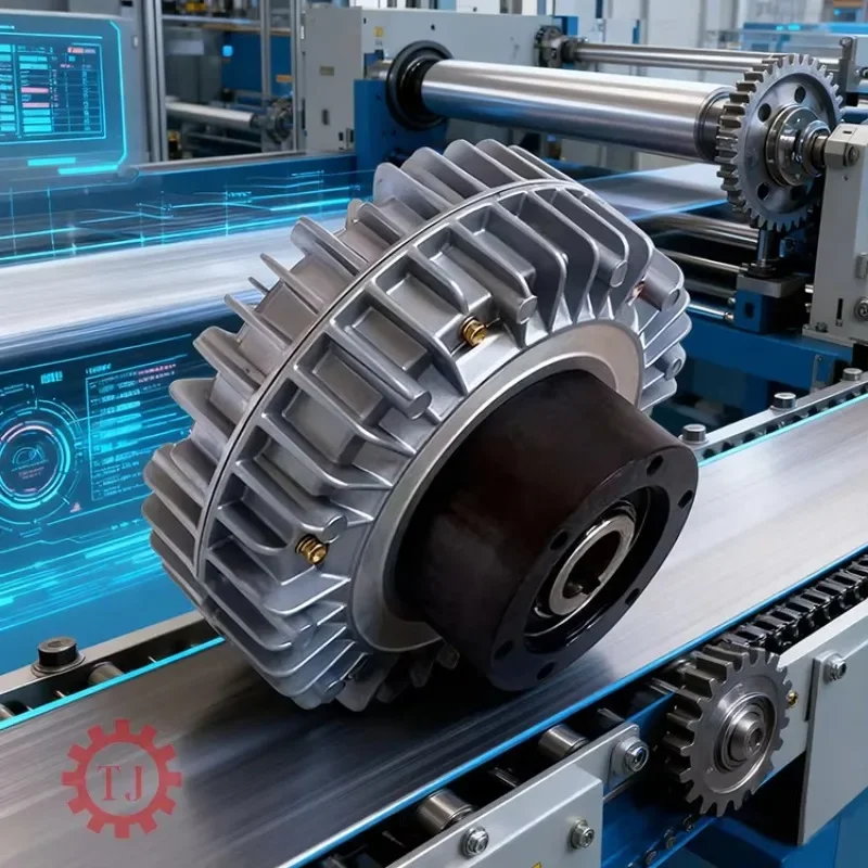 DC 24V Magnetic Powder Clutch 2000RPM 200Nm Static Torque for Printing Slitting Rewinding Machinery 1.5Yr Warranty