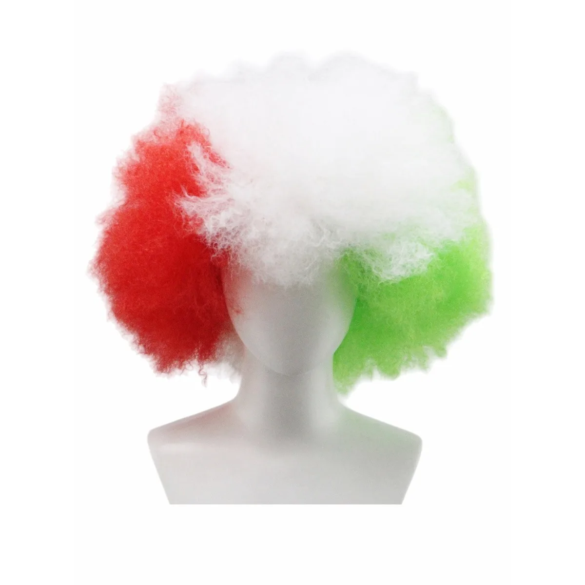 

Anxin Brand Synthetic Fiber Wigs: Multi-Color Flag-Shaped Afro Wigs, Fluffy Hair Strands, Fan Cheerleading Fluffy Wigs, Sports Event Party Supplies