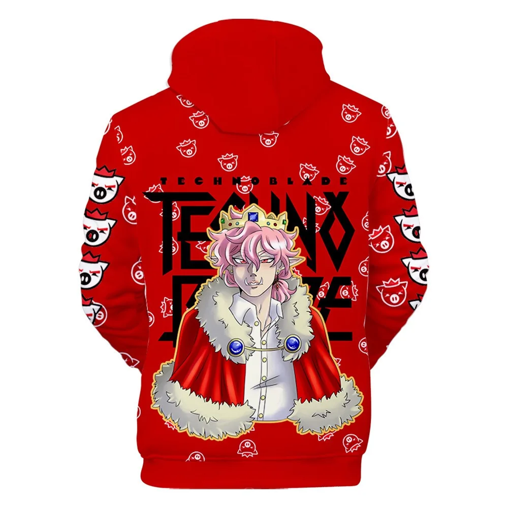 2024 Technoblade Holiday Candy Cane Smile HOODIE LINITED EDITION  Merch n printed Streetwear Hooded Sweatshirts Women/Men