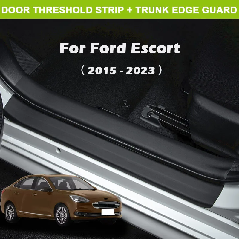 

Для Ford Escort 2015-2022 2023, защитная полоса для порога автомобиля, наклейка на дверь багажника, устойчивая к царапинам, накладка для ударов, декор, аксессуары