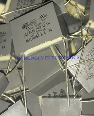 5PCS R.46 R46 MKP X2 SH 1UF 1.5UF 2.2UF 275VAC 105 155 225 M P=22.5mm Film Capacitor