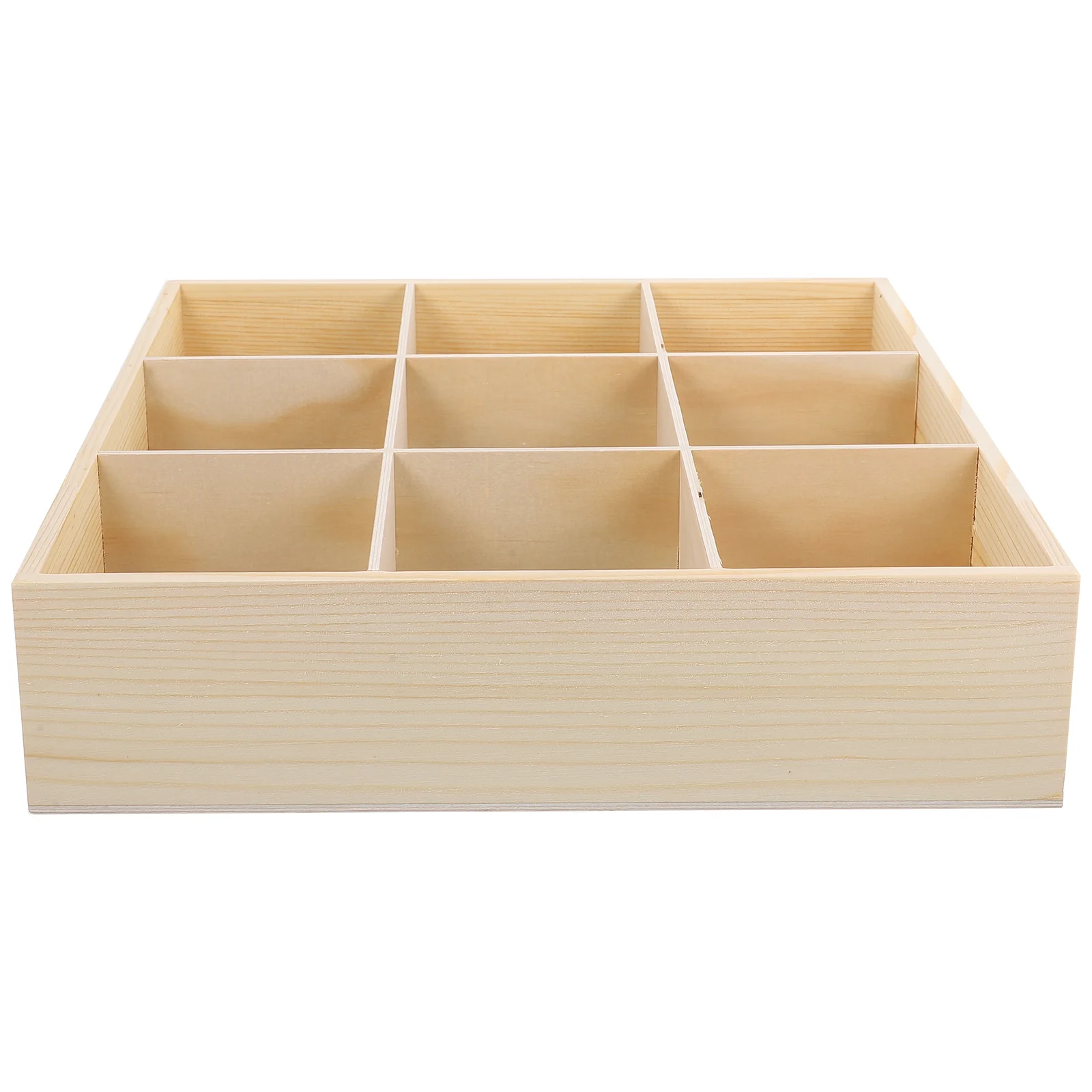 Wooden Storage Box Toy Cutlery Kitchen Shelving Jewelry Holder Organizer Boxes Earring Decorative for Display