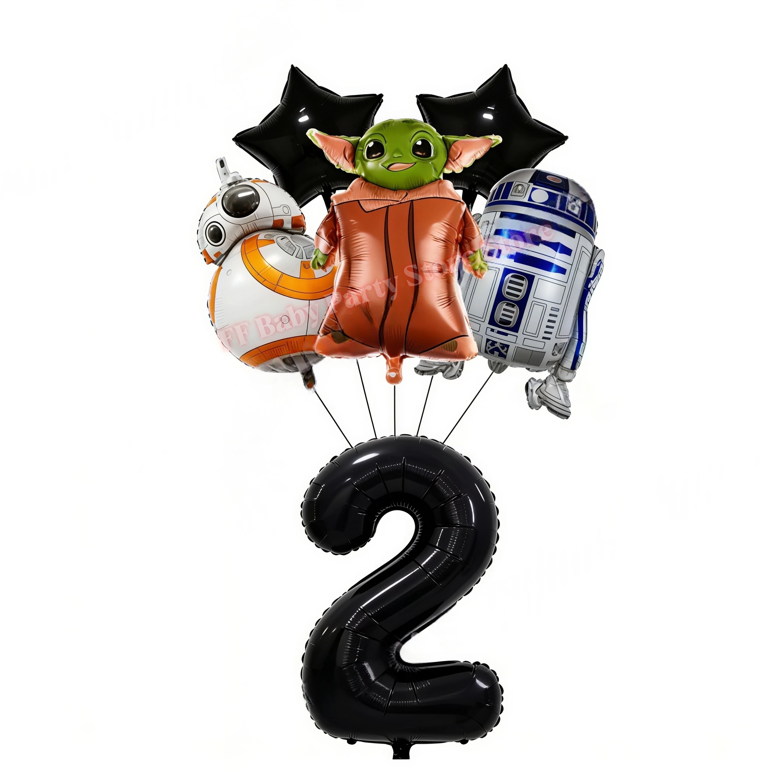 Star Wars Geburtstagsparty-Dekorationen Roboter-Tasse Teller Servietten Ballon Tischdecke für Jungen-Partys Baby-Shower-Zubehör Geschenk – Detail 37