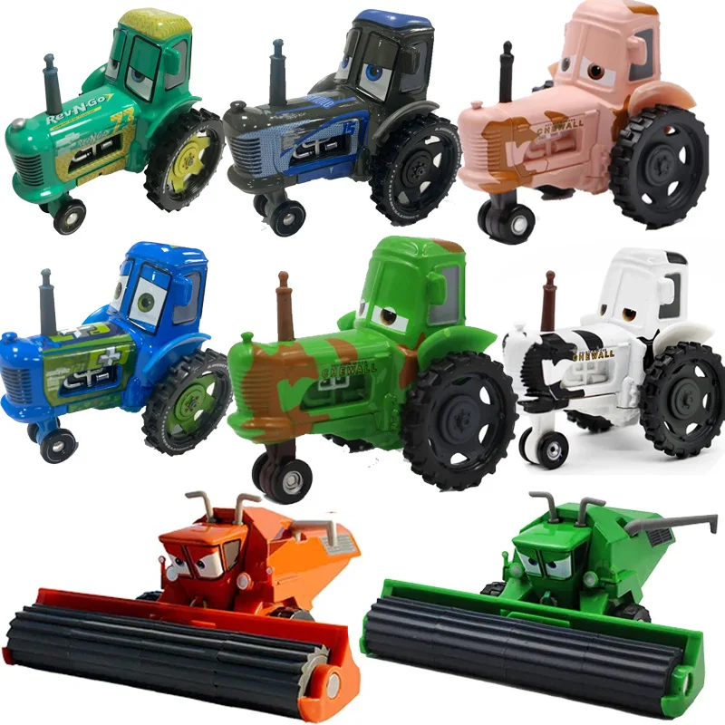 New Disney Pixar Cars Toys Lightning McQueen Cow Tractor Alloy Metal Model Diecast Cars 1:55 Metal Toys Boy Kids Christmas Gifts