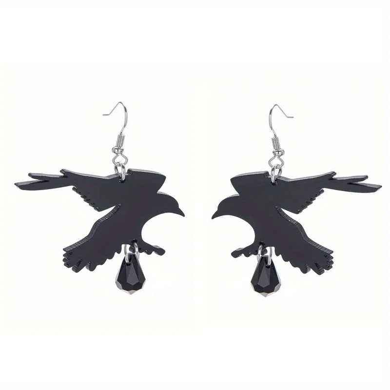 أقراط متدلية على الطراز القوطي الأسود الرومانسي للنساء مجوهرات الهالوين الداكنة للفتيات وإكسسوارات عصرية رائعة #4