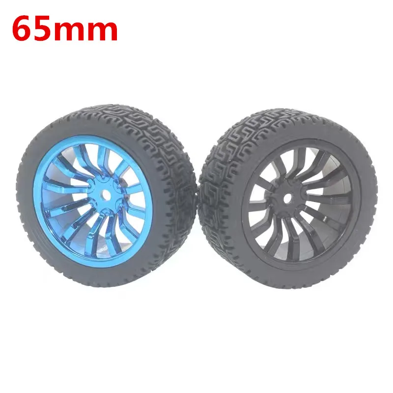 65mm tire robot uses 1:10 smart wheel model with high quality tire trolley with large friction wheels