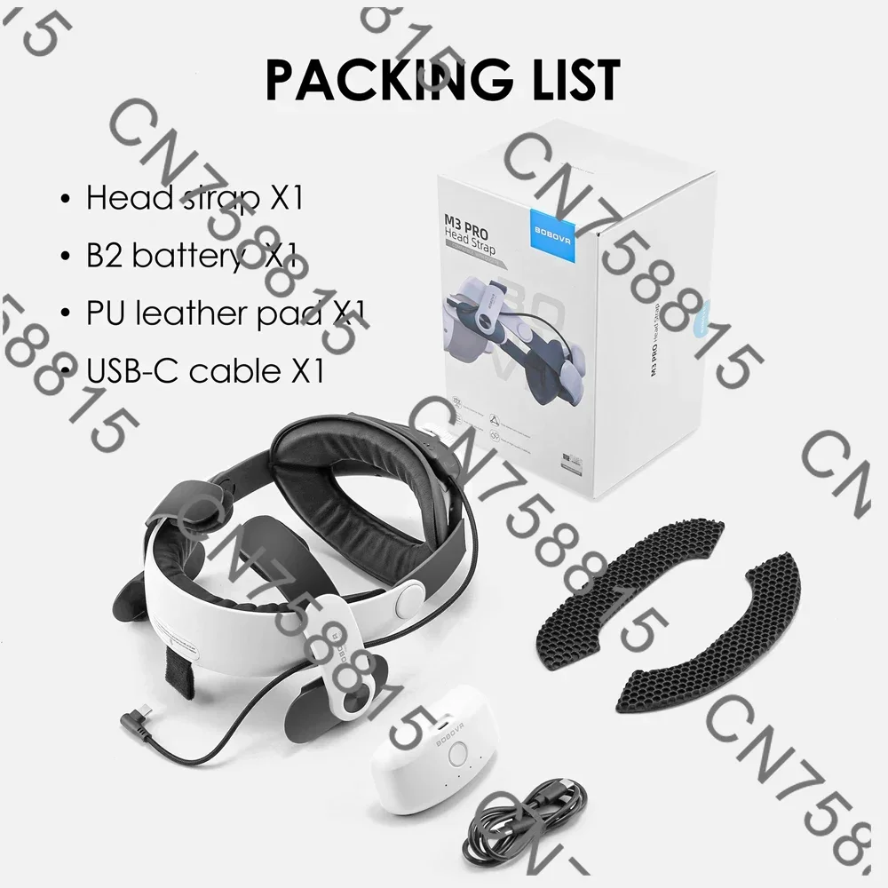 

Comfort Battery Headband For BOVR M3 PRO Compatible with Meta Quest 3/Quest 3s to Replace Elite Headband