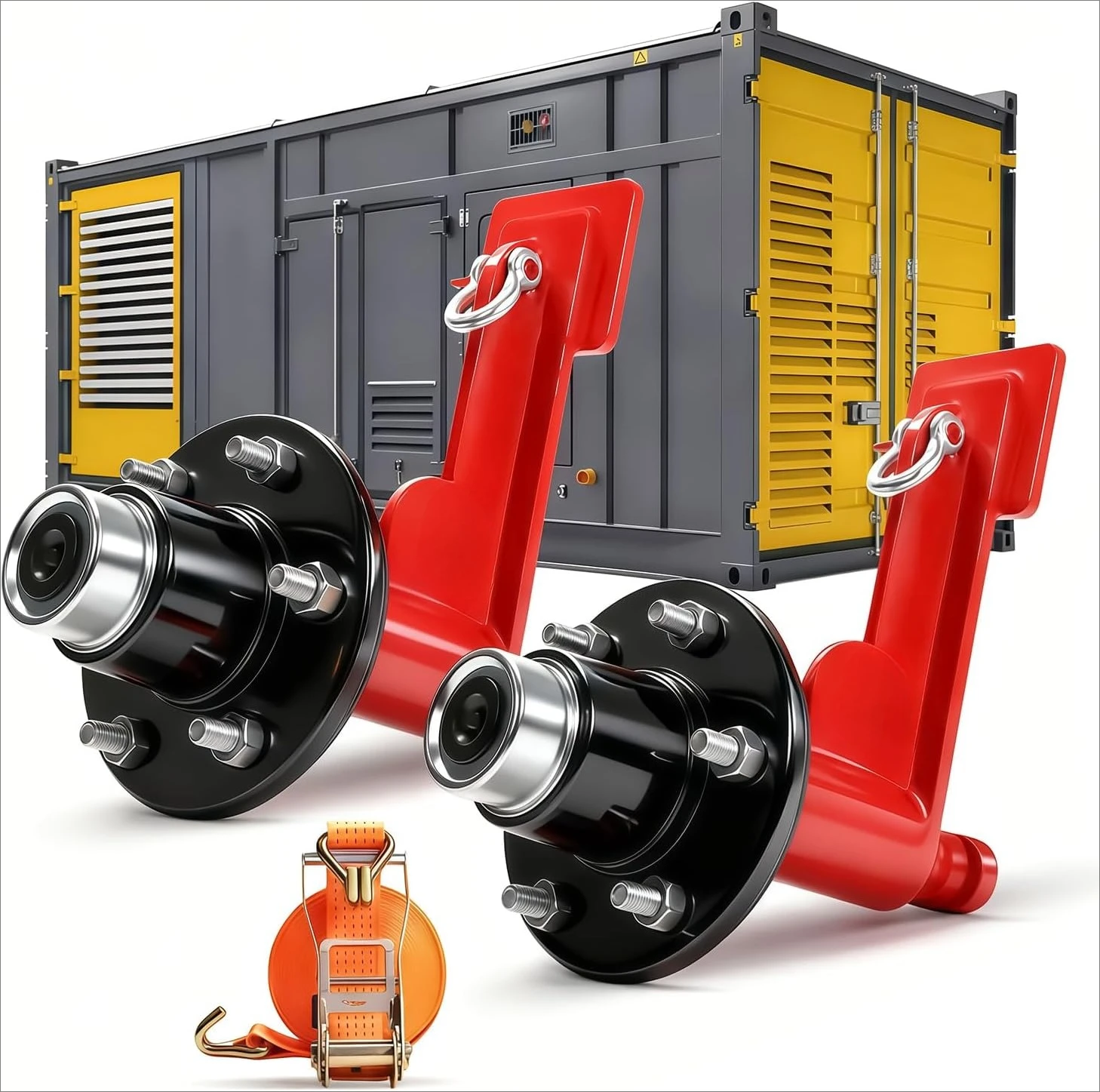 ล้อตู้คอนเทนเนอร์ขนส่ง 2 ชุด ชุดล้อ 6 รู, อุปกรณ์เสริมตู้คอนเทนเนอร์ขนส่ง, เพลาตู้คอนเทนเนอร์ขนส่งแบบงานหนัก · ขายดี