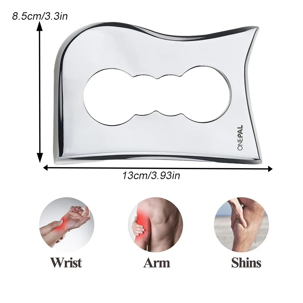 Herramienta de masaje de raspado Guasha de acero inoxidable FSA, herramienta raspadora muscular para fisioterapia de tejidos blandos para todo el cuerpo, 1 Uds.