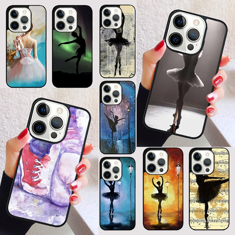 Ballerina Girl Dancing cover For iPhone 15 16 13 12 11 14 Pro Max Mini Max SE 2020 7 8 6S Plus Phone Case