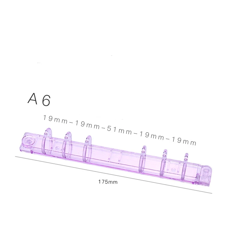 A7 A6 A5 cuaderno de Clip de tijera anillo de hoja suelta anillos de encuadernación transparentes Carpeta de presupuesto anillos de libro de