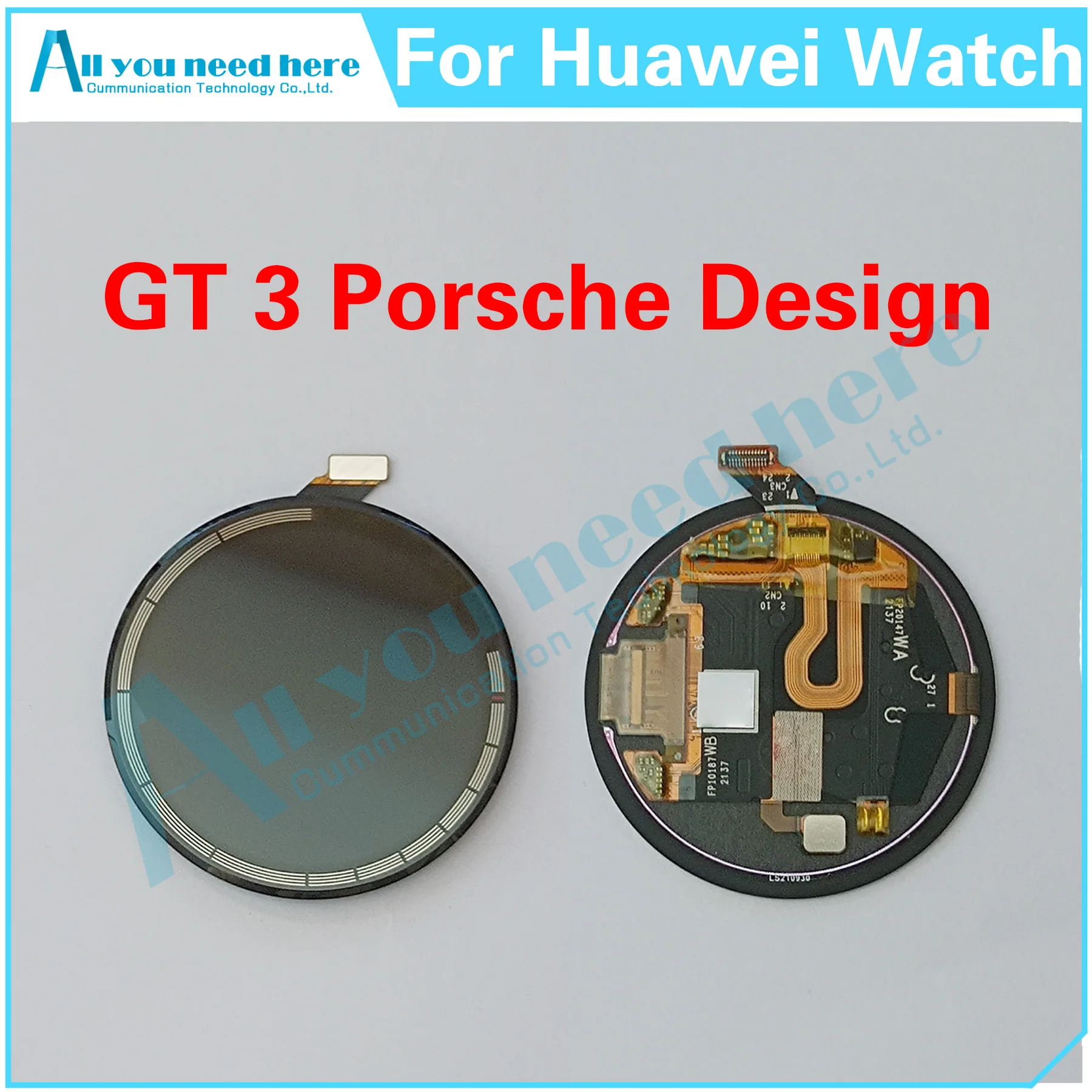 100% Test For Huawei Watch GT 3 Porsche Design 46MM ODN-B19 LCD DIsplay Touch Screen Digitizer Assembly Replacement