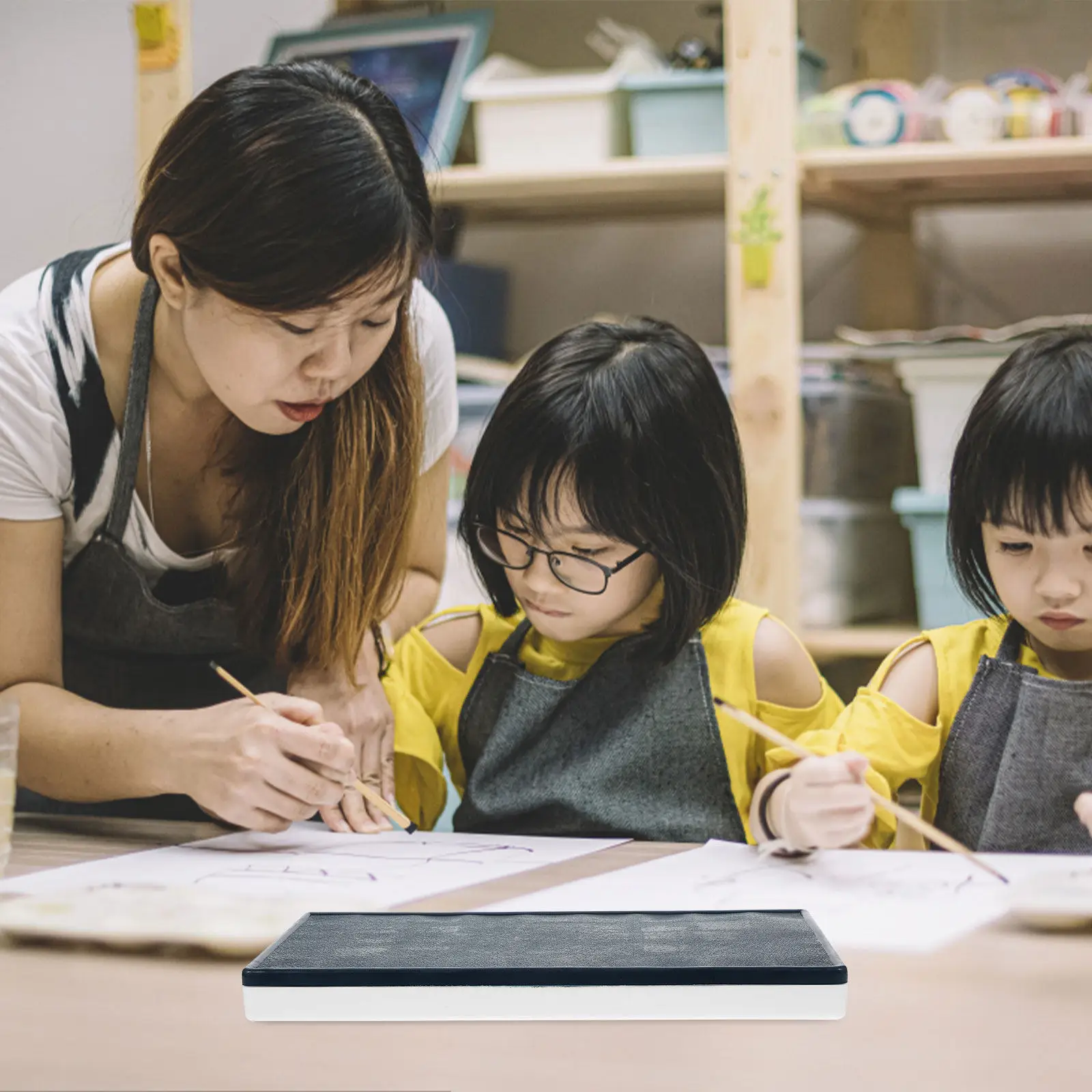 

Прочный контейнер для смешивания акварели из полипропилена, многоразовый лоток для пигментов, пустая палитра для студентов-художников, подарок для художников, коробка для красок, лоток для смешивания красок