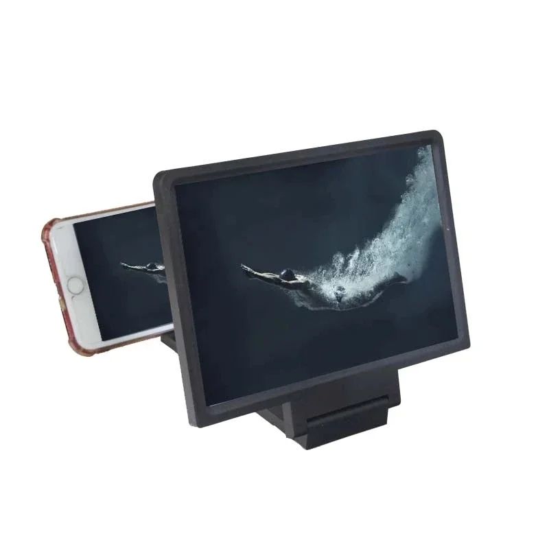 휴대전화 화면 확대경, 블루라이트 렌즈, 접이식 확대경, 1.5X, 3D 울트라 클리어, 방사선 방지, 휴대폰 거치대