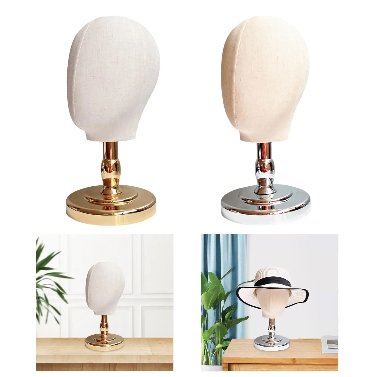 Wig Head Model Multifunctional Wig Making Hat Display Stand for Home Salon Styling Drying Hairdresser Training Jewellery