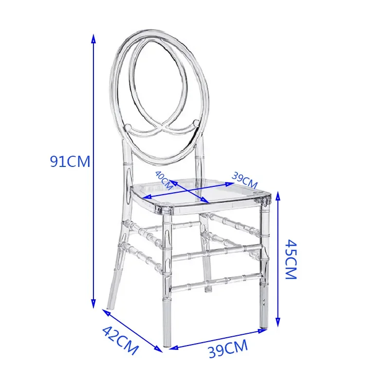 Fabryka hurtowa przezroczysty akrylowe krzesło stołek weselny przeźroczyste tworzywo sztuczne kryształowy krzesło weselny bankiet hotelowy zamek