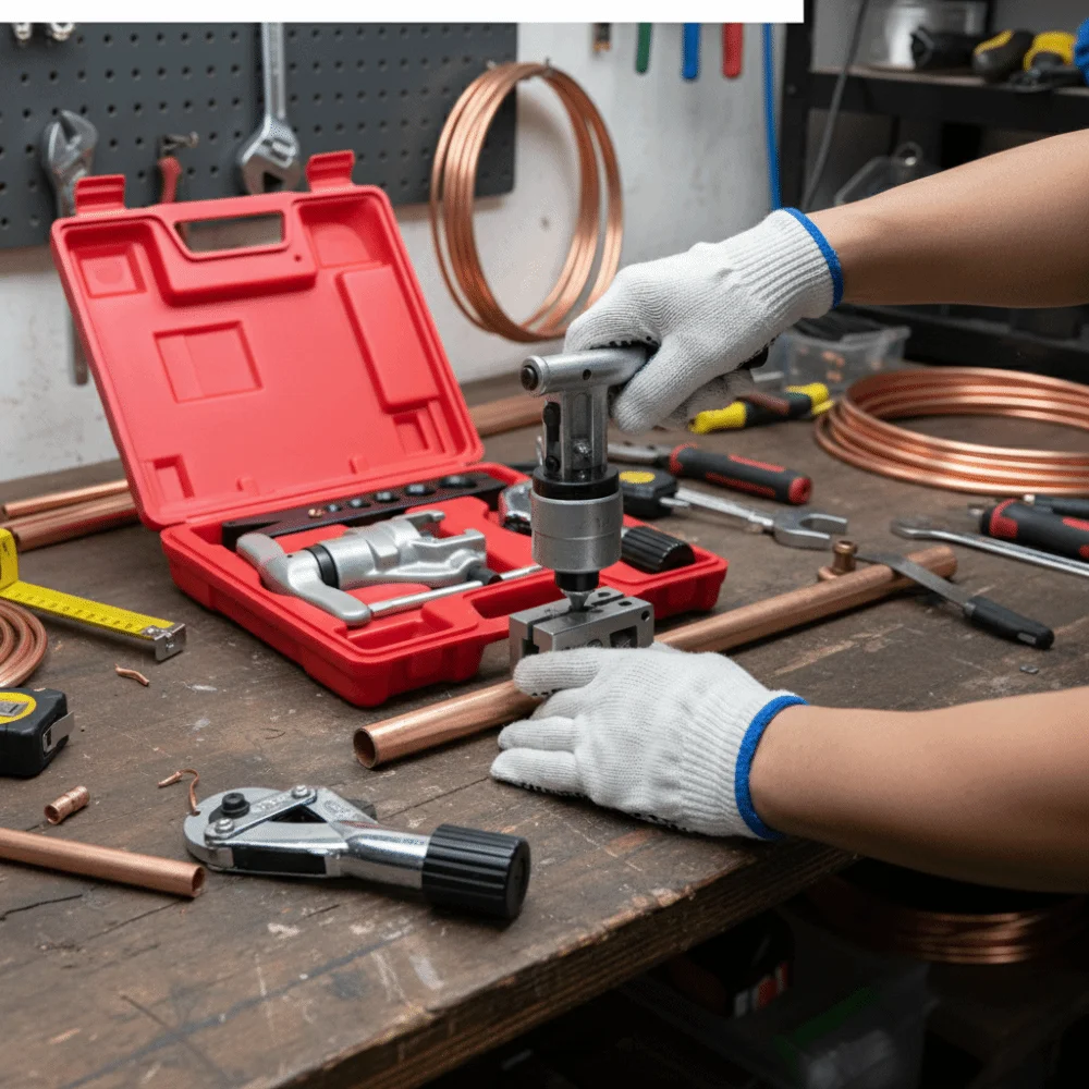 

6-Hole Design Eccentric Tube Expander Heavy Duty Single Clamp Plate Copper Pipe Flaring Tool Manual Operation