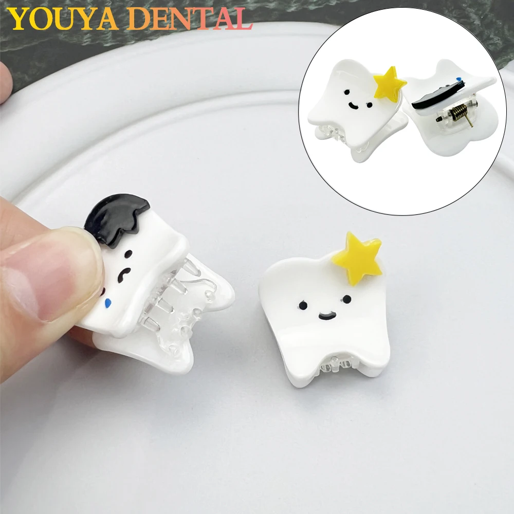 Teeth Hair Clips Dentist Gift Funny Fashion Hair Claw Hairpin Delicate Dentistry Decoration Jewelry Accessories Women Girls