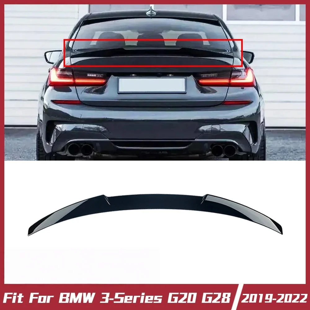 

Для BMW 3 серии G20 G28 2019-2022: спойлер на крышу в стиле M4, глянцевый черный ABS-спойлер-«утиный хвост» для багажника, для моделей 330i 330e Sedan