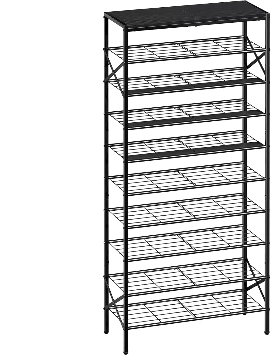 

10-Tier Tall Shoe Rack Organizer Shoe Storage for Entryway 30-40 Pairs Metal Shoe Rack for Closet Heavy-Duty Shoe Rack