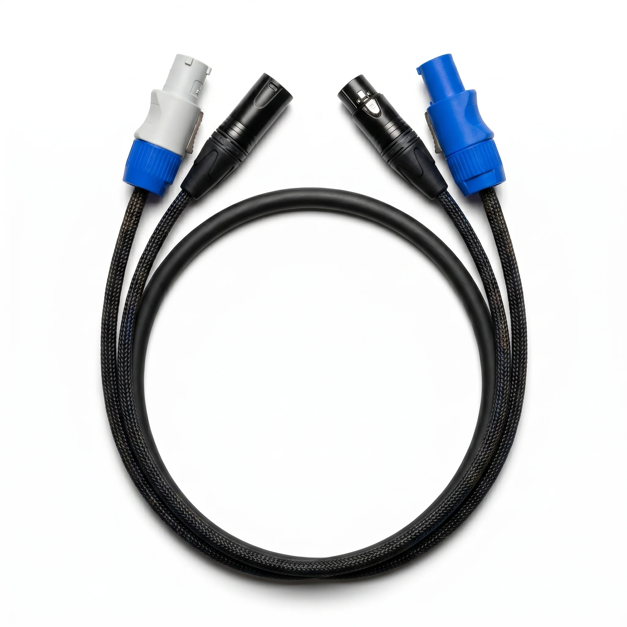 High-quality XLR 3-pin DMX512 signal combination cable, 1m, 2m, 3m power control DMX512 signal cable, suitable for stage lightin