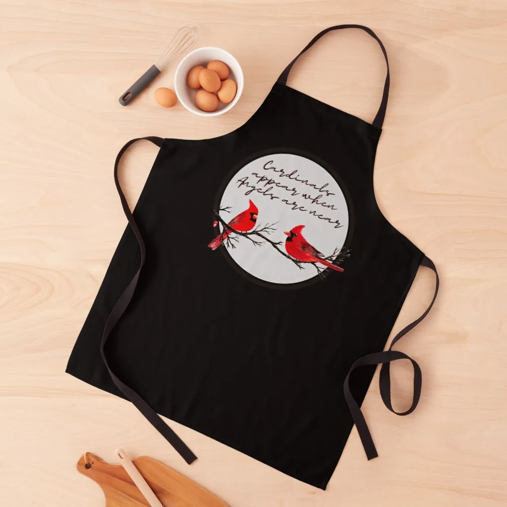 

Cardinals Appear When Angels Are NearApron Kitchenwear Kitchen items oil proof apron