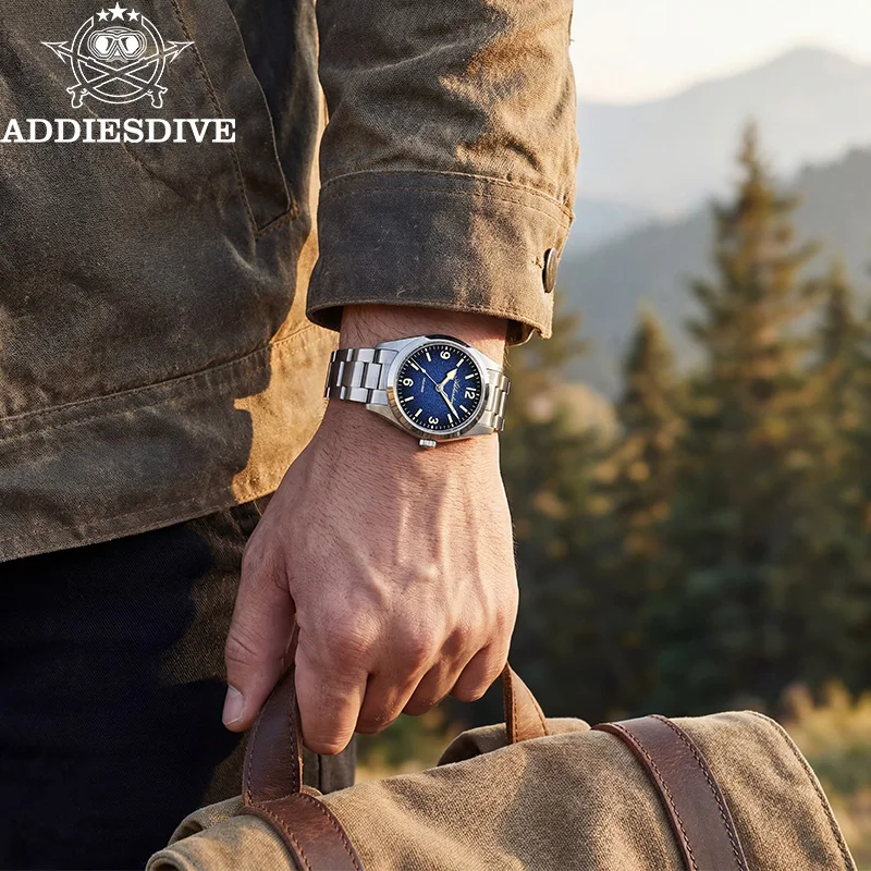 

Новые мужские наручные часы ADDIESDIVE AD2544 с сапфировым стеклом, из нержавеющей стали, водонепроницаемые, кварцевые, с люминесцентным покрытием C3, простые и стильные часы.