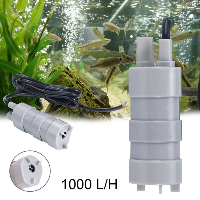 Super Quiet 12V 24V Brushless Motor Pump 1000l /H Small Submersible Water Pump Water Heater Opening Machine Supply Water Pump