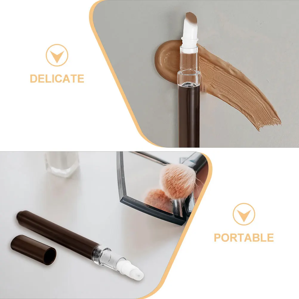 2 個詰め替え可能なリップグロスペンコーヒートーン透明窓 2 ミリリットル容量ネイルオイルキューティクルトリートメントジェルディスペンサー用