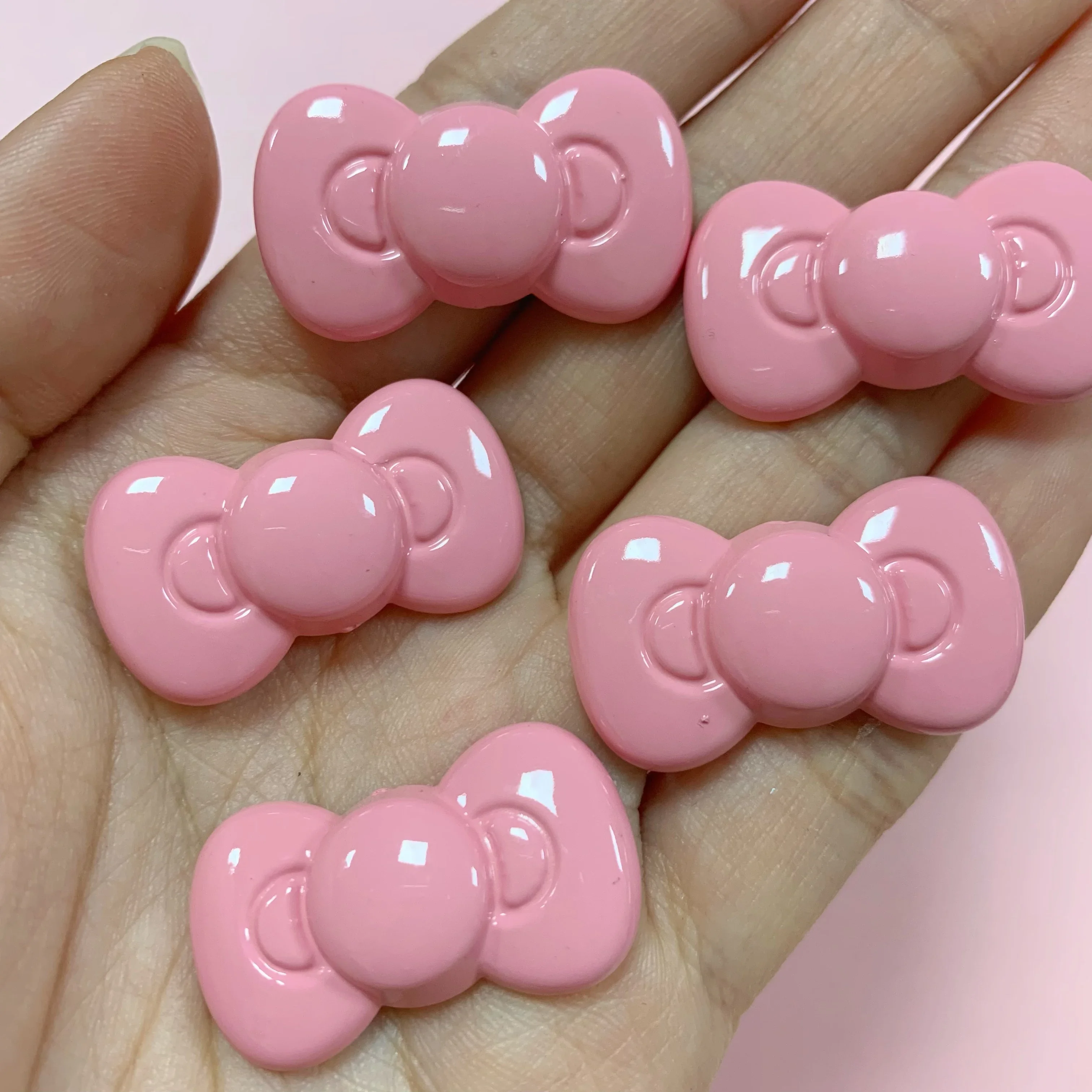 10Pcs Cute Elegance French Acrylic Small Size Love Heart With Rhinestone Diamonds Diy Junk Phone Case Computer Decorations
