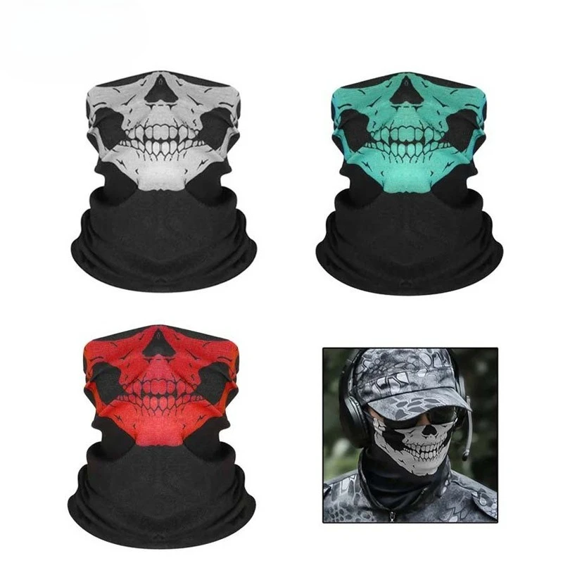 Bandana Neck Gaiters Riding Camping Scarf Cycling Outdoor Skull Seamless Balaclava Magic Scarf New Men Women Sun Protection