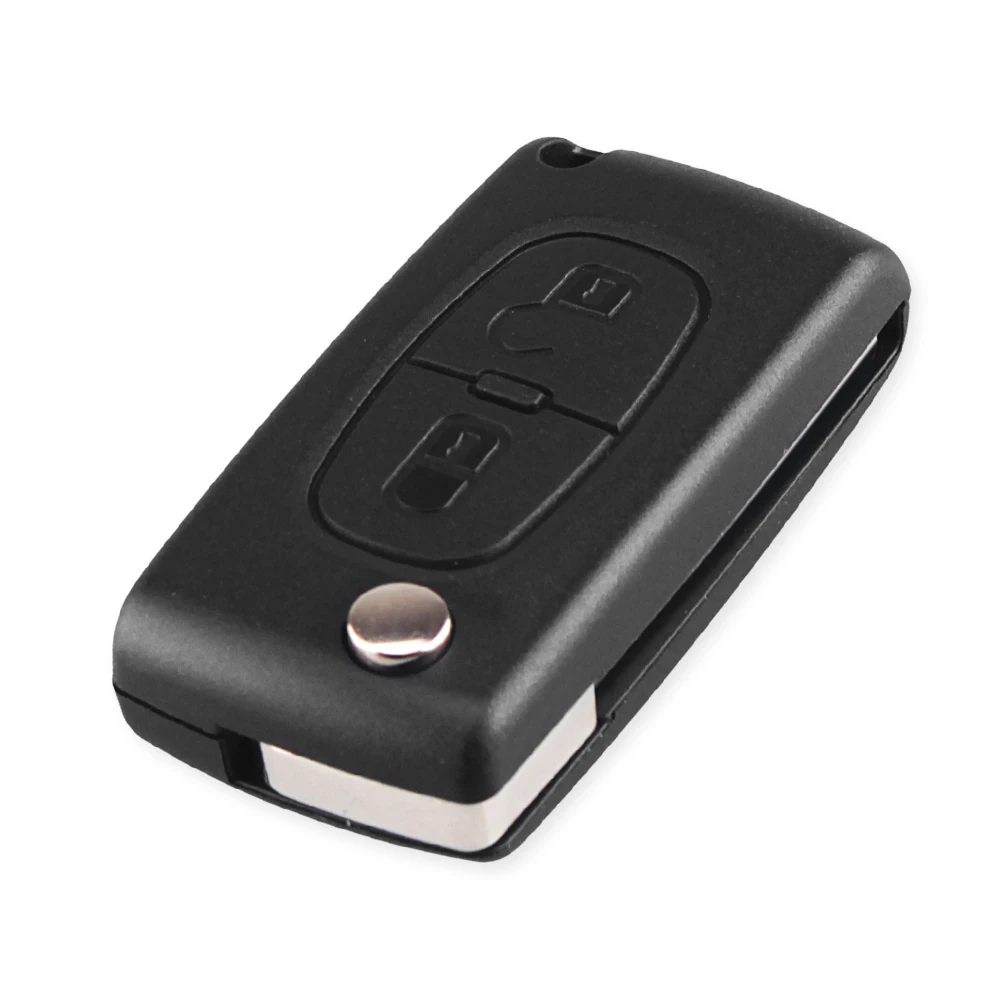 KEYYOU 2 Buttons Remote Flip Key Folding Car Key For Peugeot 207 307 308 3008 407 433MHz PCF7961 HU83 Blade ID46 ASK CE0536