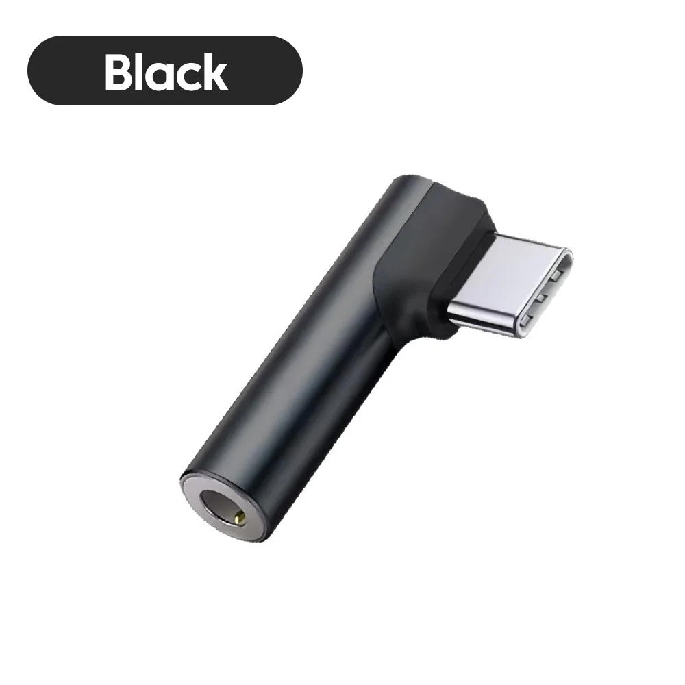 Headphone Audio Adapter Converter Type C to 3.5mm Jack Elbow L-type for Cellphone Android Samsung Huawei
